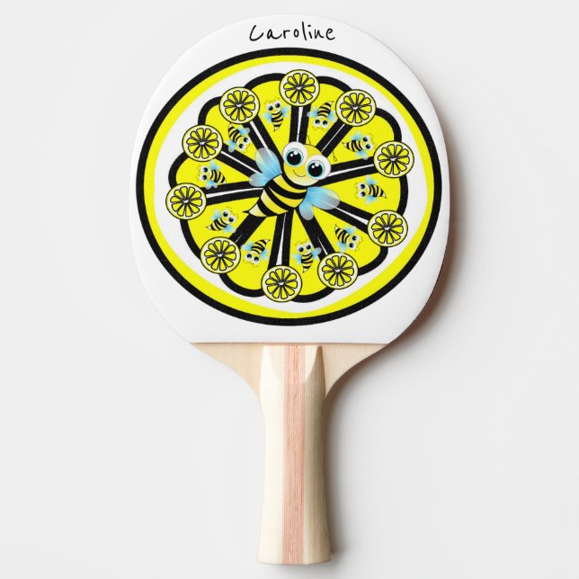 Raquette De Ping Pong Ping Pong Paddle Lemon Bumblebee (Devant)