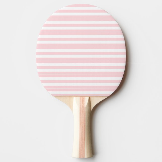 Raquette De Ping Pong Ping Pong Paddle Pink & White Stripe Square (Devant)