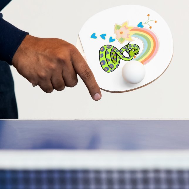 Raquette De Ping Pong Ping Pong Paddle Snake Rainbow (Insitu)