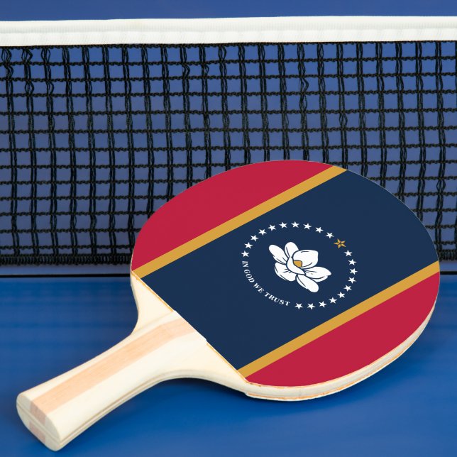 Raquette De Ping Pong Ping pong paddle with Flag of Mississippi, USA (Insitu)