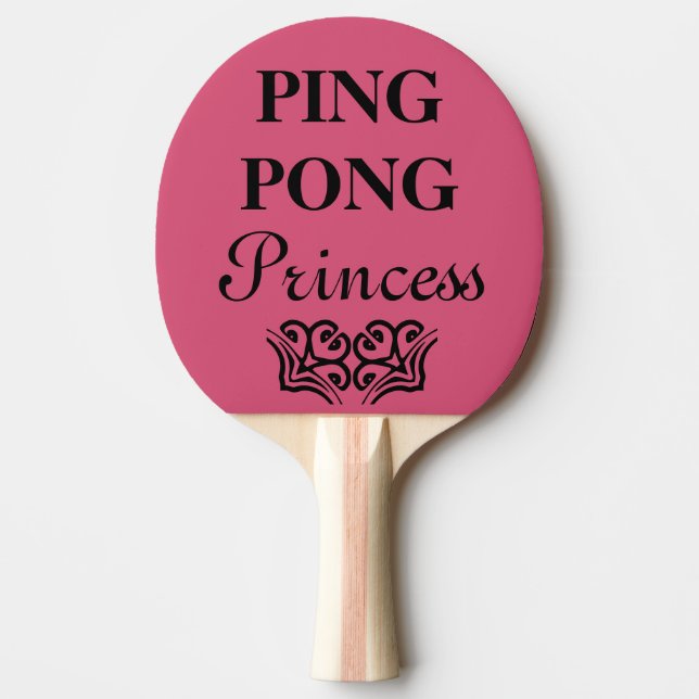 Raquette De Ping Pong Ping Pong Princess Funny Texte Humour (Devant)