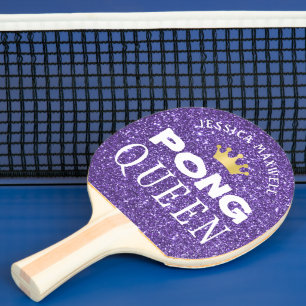 Raquette De Ping Pong PING PONG QUEEN Parties scintillant violet personn