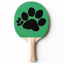 Pingpong Paddle - Polydactyle Pawprint sur Vert