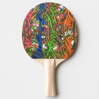 Raquette De Ping Pong Pink, Blue, Green, Orange, Marble Artwork