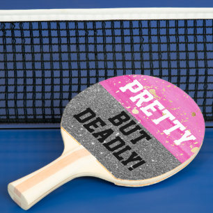 Raquette De Ping Pong Pink Sparkle Amusant Joli Mais Mortel Ping Pong Pa