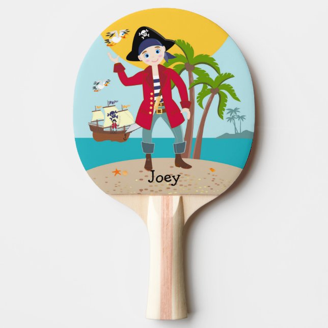 Raquette De Ping Pong Pirate kid birthday (Devant)
