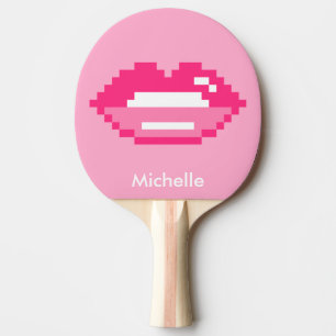 Raquette De Ping Pong Pixel lèvres roses ping-pong ping-pong paddle
