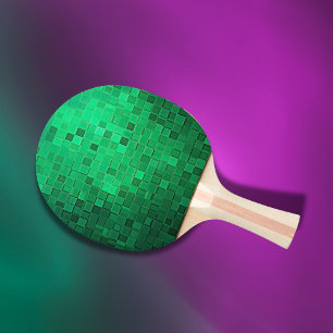 Raquette De Ping Pong Pixel vert  