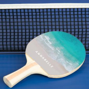 Raquette De Ping Pong plage de sable tropical océan tumeur chaude moder