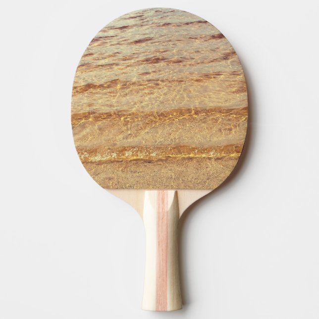 Raquette De Ping Pong Plage Eau transparente Sable Cool cadeau été (Devant)