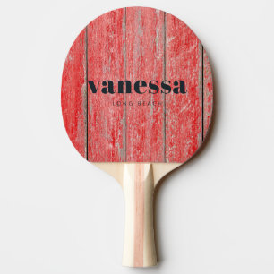 Raquette De Ping Pong Planches de Grange Rouges Nom Classique Moderne Mi