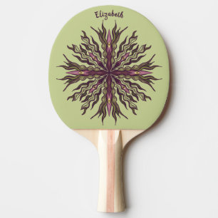 Raquette De Ping Pong Plante à œil psychédélique - Mandala botanique sur