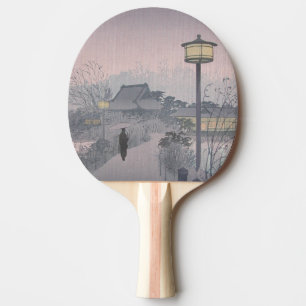 Raquette De Ping Pong Pluie au crépuscule sur le chemin de Shinobazu au 