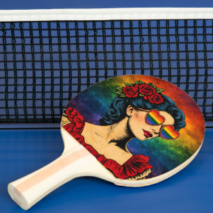 Raquette De Ping Pong Plus de fierté moins de préjugés Mois de la fierté