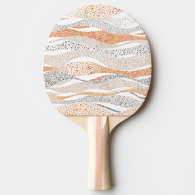 Raquette De Ping Pong Pointillisme Wavy Polka : Doux Doux Textile (Devant)
