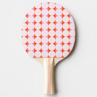 Raquette De Ping Pong Points et rayures ludiques - rouge et rose