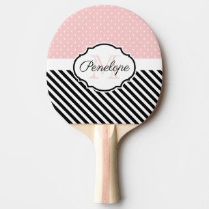 Raquette De Ping Pong Points et rayures mignons