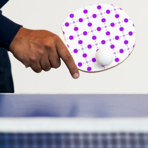 Raquette De Ping Pong Pois violets, Motif à points Polka, points, pointi