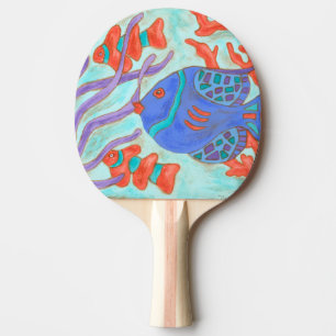 Raquette De Ping Pong Poisson de couleur pop