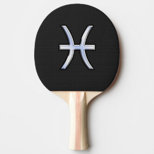 Raquette De Ping Pong Poissons modernes signe Zodiac serpent noir style 