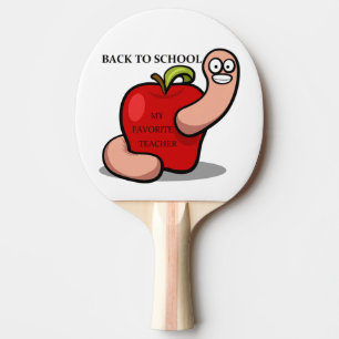 RAQUETTE DE PING PONG POMME "RETOUR À L'ÉCOLE"