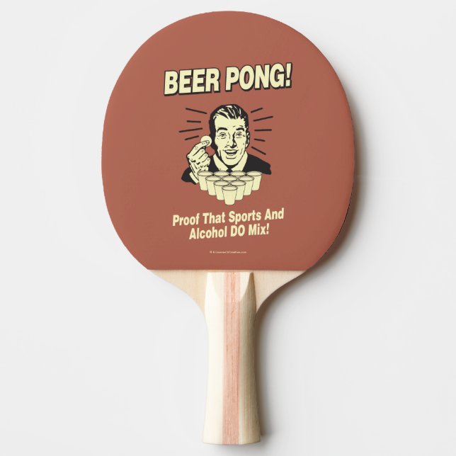 Raquette De Ping Pong Pong de bière : Preuve d'alcool et mélange de spor (Devant)