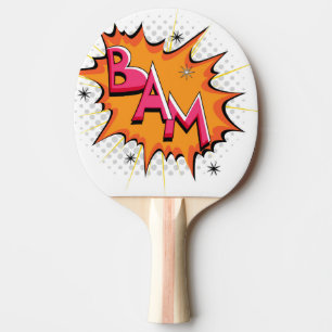 Raquette De Ping Pong Pop Art Comic Bam !