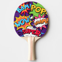 Pop Art Ping Pong Paddle