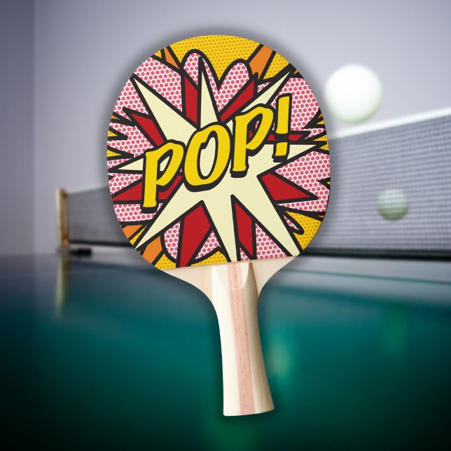 Raquette De Ping Pong POP Fun Retro Comédie Livre Superhero Moderne (Créateur téléchargé)