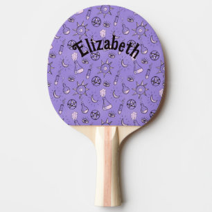Raquette De Ping Pong Potions de sorcière Motif d'alchimie violette