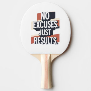 Raquette De Ping Pong Premium Gym Wall Art – “NO EXCUSES. JUST RESULTS.”