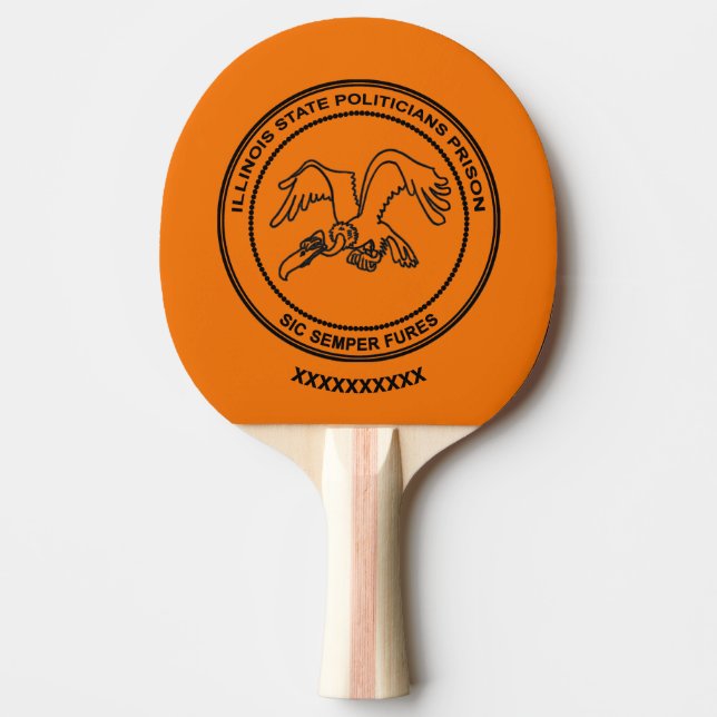 Raquette De Ping Pong Prison des politiciens de l'Illinois (Devant)