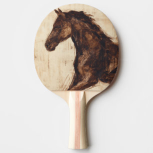 Raquette De Ping Pong Profil de cheval sauvage Brown