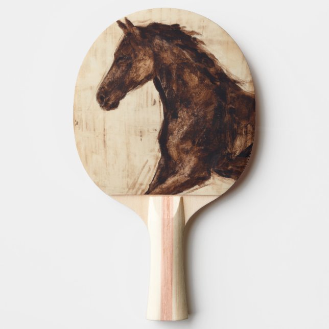 Raquette De Ping Pong Profil du cheval sauvage Brown (Devant)