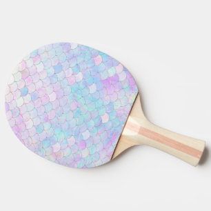 Raquette De Ping Pong Purple Sirène Parties scintillant argent Iridescen
