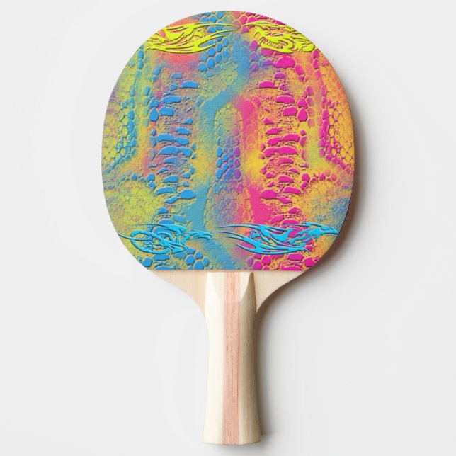 Raquette De Ping Pong PYTHON - moderne fractale décorative - (Devant)