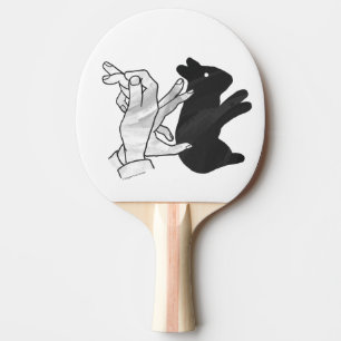 Raquette De Ping Pong Rabbit Silhouette main