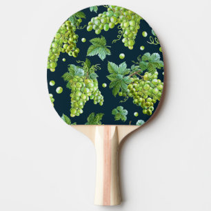 Raquette De Ping Pong Raisin vert : Aquarelle Motif foncé