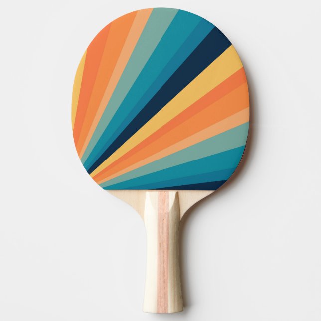 Raquette De Ping Pong Rayons solaires rétro (Devant)