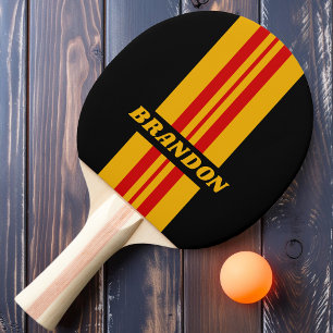 Raquette De Ping Pong Rayure de Rallye de Ville de Capital Antique avec
