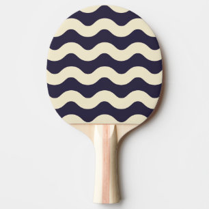 Raquette De Ping Pong Rayure ondulée couleur océan de minuit