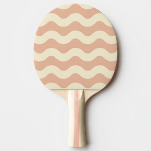 Raquette De Ping Pong Rayure ondulée couleur pêche douce