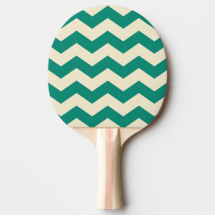 Raquette De Ping Pong Rayure Zigzag Aqua Brise de Plage Couleur