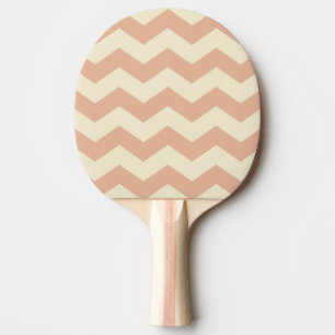 Raquette De Ping Pong Rayure Zigzag Couleur Pêche Douce