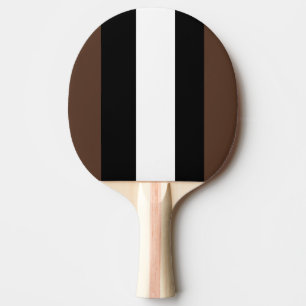 Raquette De Ping Pong rayures Brown, noir et blanc