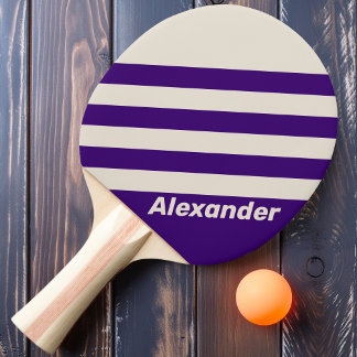 Raquette De Ping Pong Rayures de vigne de raisin de sport vintage avec n