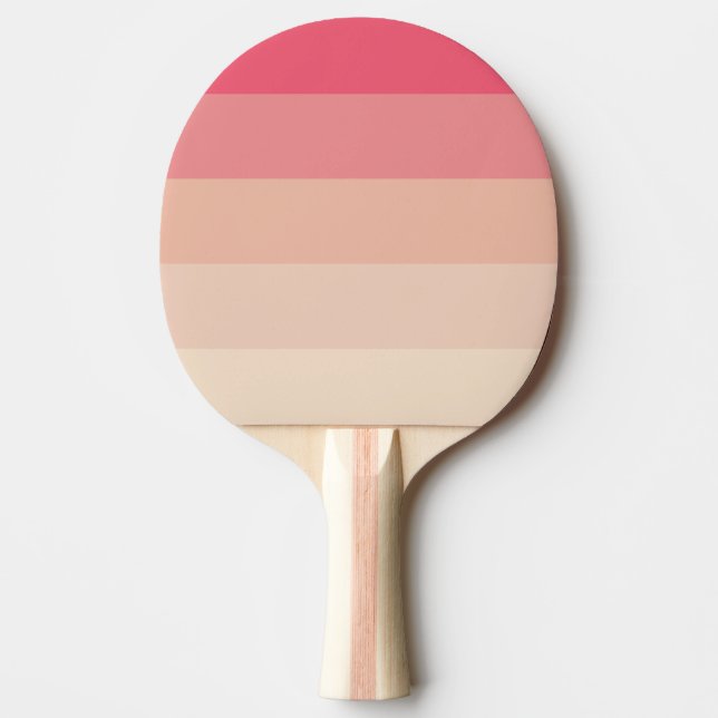 Raquette De Ping Pong Rayures en pastel roses (Devant)