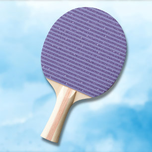 Raquette De Ping Pong Rayures horizontales de style paillettes d'améthys