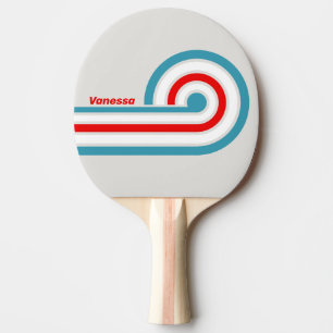Raquette De Ping Pong Rayures ondulées Thunderbird avec nom