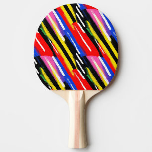 Raquette De Ping Pong Rayures Rétro Électriques